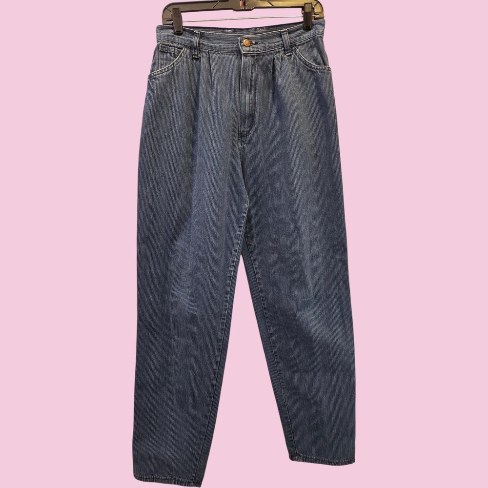 VTG Maverick Jeans Sz 14 (29") USA‎ High Rise Pleat 90s Tapered Denim Mom Jeans